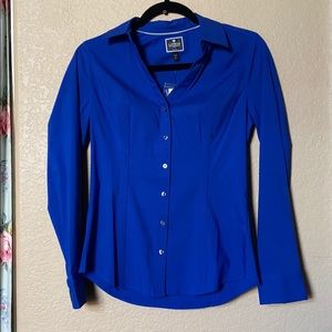Cobalt blue button shirt